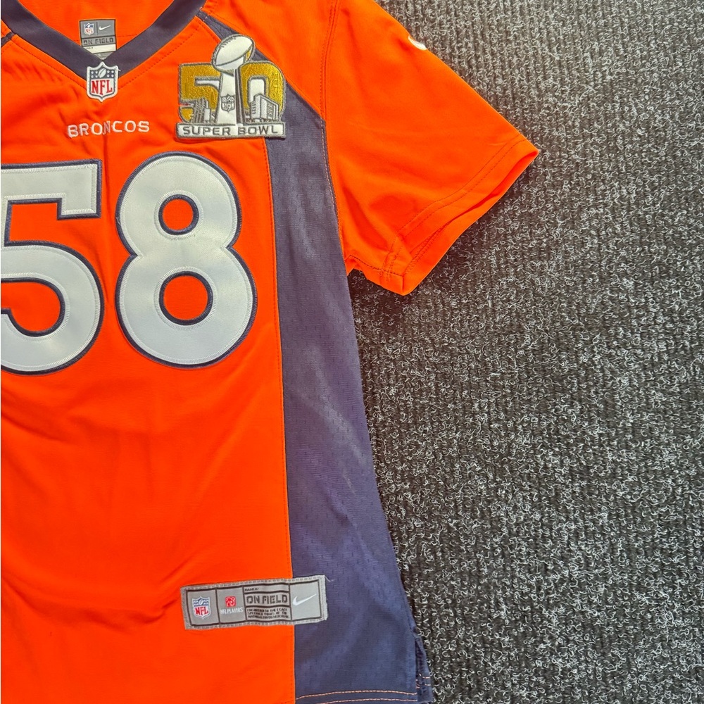 Denver Broncos Von Miller #58 Nike Women’s Jersey Super Bowl 50 Large - Picture 6 of 7